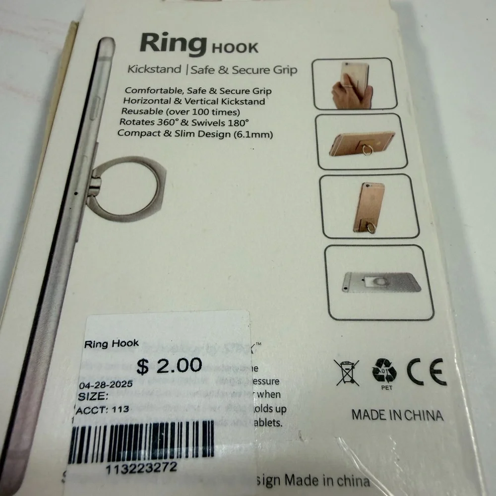 💜3/$15 Ring Hook Smartphone Mount - Yellow Duck Design